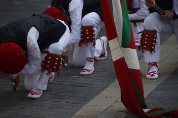 Basque dance festival in the street