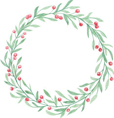 Floral frame hand drawn watercolor clipart