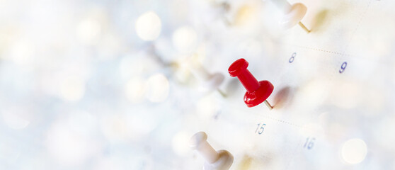 Close up of calendar , Planner and organizer to plan and reminder daily appointment, meeting agenda, schedule, timetable, and management, event , holiday .