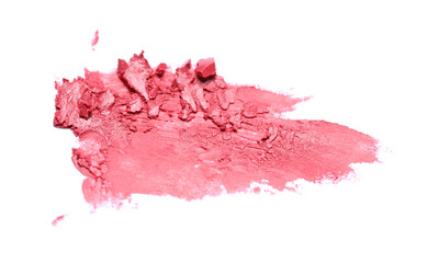 Fototapeta premium Smears of bright lipstick on white background, top view