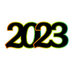 2023 happy new year symbol. Number 2023. Business and 2023 happy new year concept.
