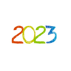 2023 happy new year symbol. Number 2023. Business and 2023 happy new year concept.