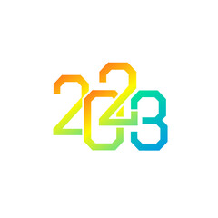 2023 happy new year symbol. Number 2023. Business and 2023 happy new year concept.