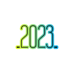 2023 happy new year symbol. Number 2023. Business and 2023 happy new year concept.