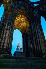 Fotobehang Historisch monument View of the Scott Monument- the Gothic monument to Scottish author Sir Walter Scott