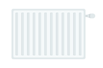 White heating radiator. Simple vector illustration