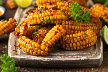 Corn ribs vegan vegetarian Plant based food concept