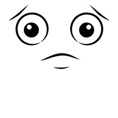 Expressive eyes and mouth PNG