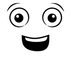 Expressive eyes and mouth PNG