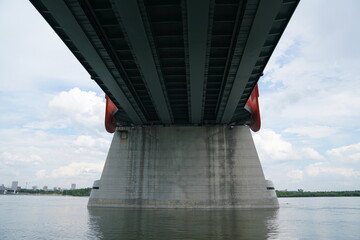 Bugrinsky bridge in Novosibirsk, Russia