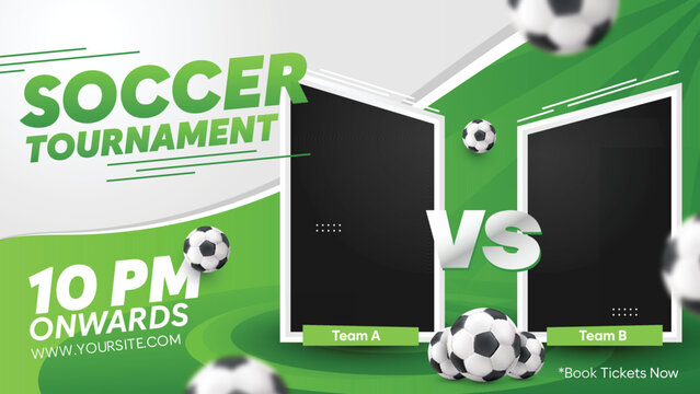 Soccer promotion background design.