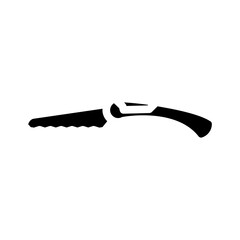 folding hand saw glyph icon vector. folding hand saw sign. isolated symbol illustration