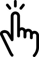 Obraz premium Finger tap linear black icon