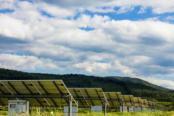 Sun Above the Solar Farm photovoltaic