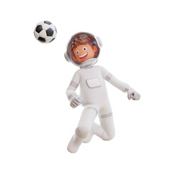 3d illustration cute spaceman astronaut  