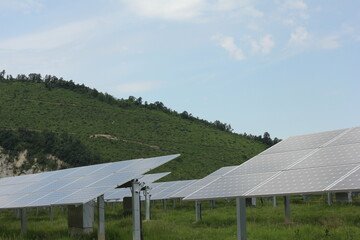 Sun Above the Solar Farm photovoltaic