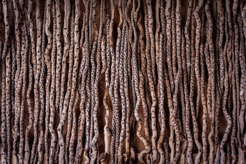 Background and texture of old natural woven straw