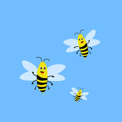 illustration honey bee, bee design jpeg set cute bee animal cartoon, simple jpg illustration Cartoon Funny Black Yellow Striped Bee image Collection

