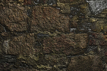 Old brick wall background.