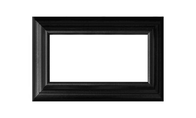black wooden frame isolated