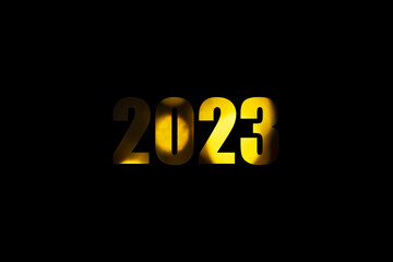 New Year 2023. Minimal design 2023.