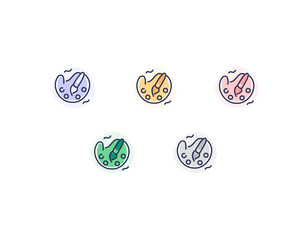 Naklejka premium Art, Design, Paint Brush, doodle icon, sketched icon, hand drawn icon.