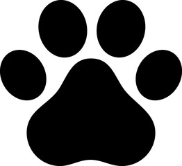 dog paw line icon