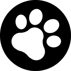 dog paw line icon