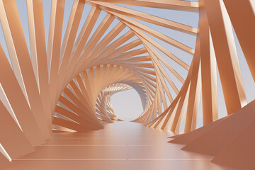 Fototapeta premium 3d rendering different tunnel building