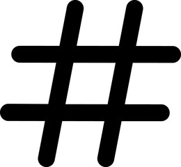 Obraz premium Hashtag black sign