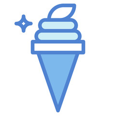 ice cream two tone icon style