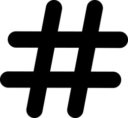 Hashtag black sign