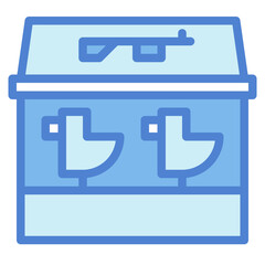 Fototapeta premium Shooting Duck two tone icon style