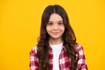 Happy teenager, positive and smiling emotions of teen girl. Portrait of beautiful happy smiling...