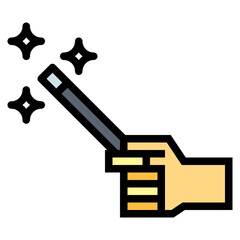 magic filled outline icon style