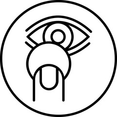 Contact lenses line icon