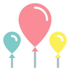 balloon flat icon style