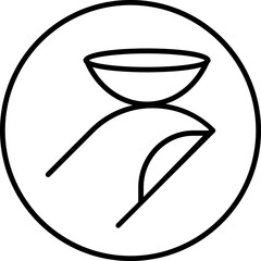 Fototapeta premium Contact lenses line icon