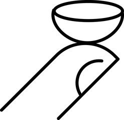Contact lenses line icon