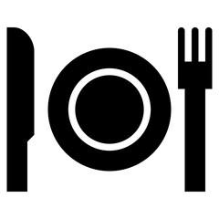 dinner glyph icon style