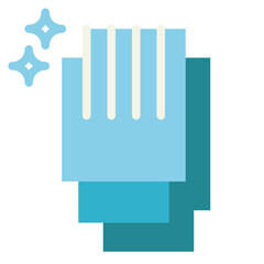 gloves flat icon style