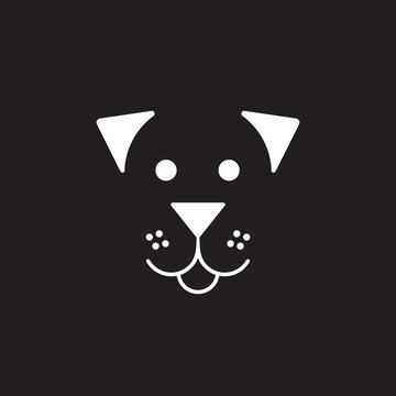 Creative dog face head logo Royalty Free Vector Image