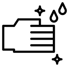 Hand wash line icon style