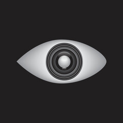 human eyes on a black background editable vector illustration eps10.