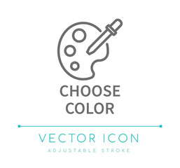 Choose Color Line Icon