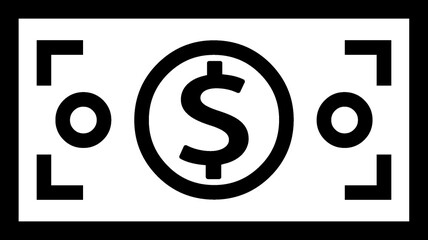 money cash, banknote icon           