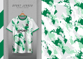 Fabric pattern design for sports t-shirts, soccer jerseys, running jerseys, jerseys, gym jerseys, green stripes.