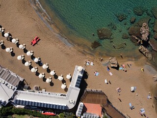 aerial view of a beach