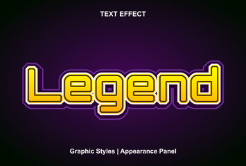 legend text effect with graphic style and editable