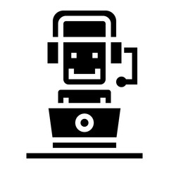 customer service glyph icon style